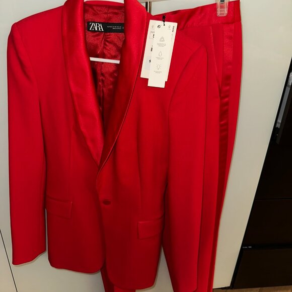 Red tuxedo womens suit zara - Picture 4 of 5